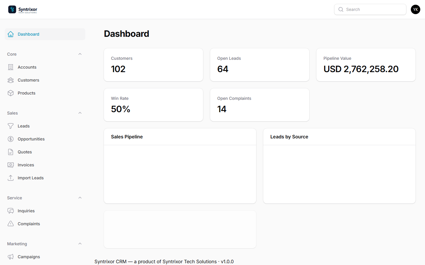 Syntrixor CRM